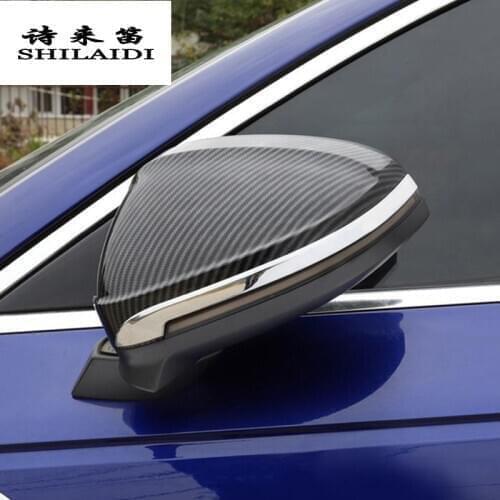 Car styling for Audi A4 B9 rearview mirror frame door mirror decoration protection panel covers Stickers Trim Auto accessories