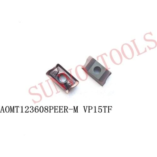SUNVO CNC 10PCS Carbide insert AOMT123608PEER-MVP15TF CNC Torno ferramentas de corte Torno CNC inserir