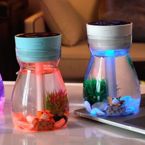 Cute Wishing Bottle Smart Air Humidifier USB Mist Maker Beauty Replenishing Aroma Diffuser Ultra-quiet D24 20 Dropshipping