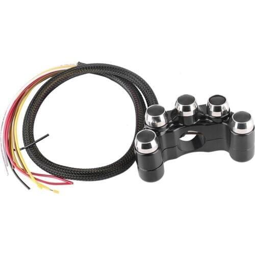 Motorcycle Handlebar Switch ON/OFF Automatic Return 5 Button Universal fit for motorcycle with 7/8inch 22mm diameter handlebar