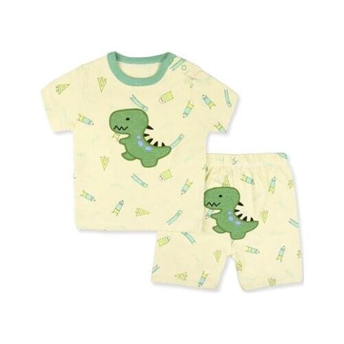 High Quality 2 Sets of Baby Short Sleeve T-Shirts with Pants Fashion Babi Tees Boy Girl Tops Infant Shirts 3M-24M