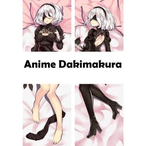 Japan Game Dakimakura NieR:Automata YoRHa No.2-B Bedding Throw Cushion Pillow Cover Otaku Anime Body Cosplay Hugging Pillowcase