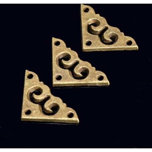 12pcs Decors Angle Bracket Jewelry Wood Gift Case Box Scrapbook Album Corner Protector Decor Jewelry Box Hardware Zinc Alloy