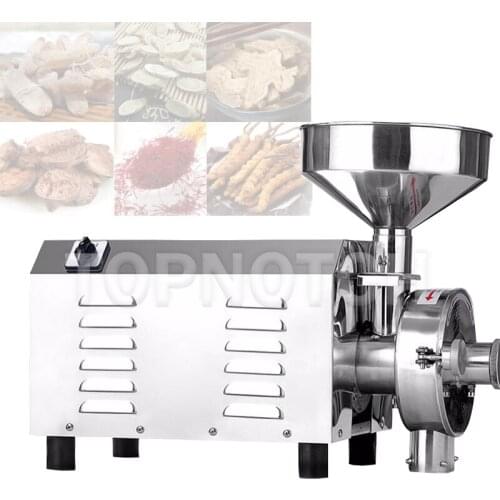 Grain Grinder Ultra Fine Medicine Stainless Steel Grinding Machine For Spices Corn Soy Bean Crusher Kitchen Powder Machine