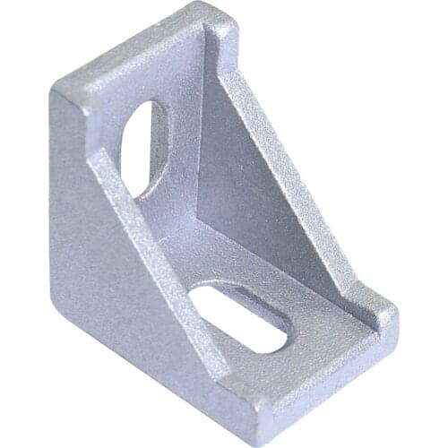 10 20 50pcs 2020 Series Silver Slot 6mm Corner Angle L Brackets Connector Fasten connector 20S Aluminum Profile Accessories