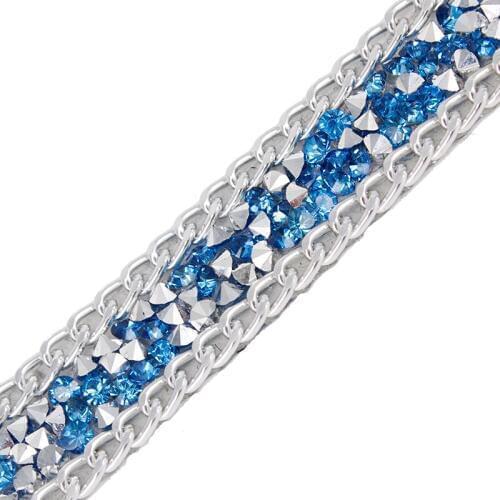 10yards Beaded Rhinestones Trim Chain Iron on Hotfix Crystal Reel Chain Costume Applique Embellishment Sewing Supplies T1831