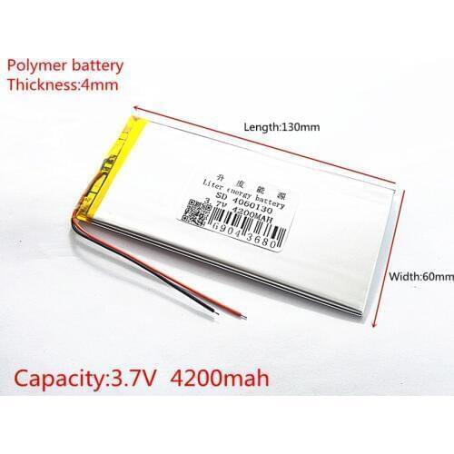 Free shipping 3.7 V lithium polymer battery 4060130 tablet battery 4200 mah mobile power