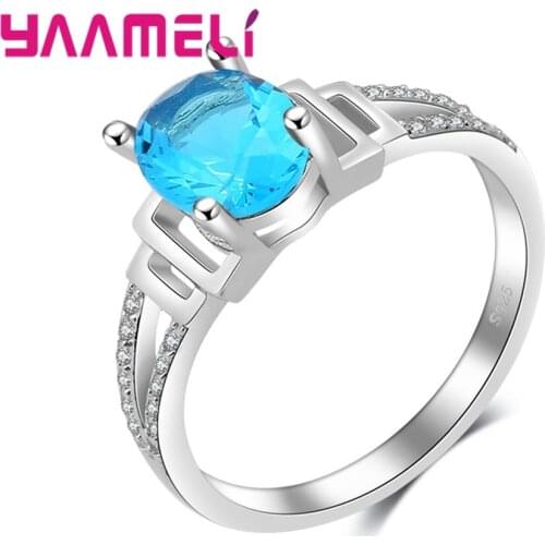 Shining 925 Sterling Silver Promise Rings for Women Gift CZ Crystal AAA Zircon Wedding Enagement Jewelry Hot Sale Design