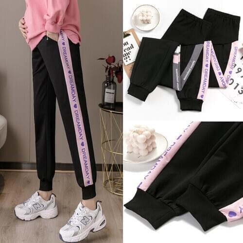 953956# Maternity Pants Spring Autumn leisure fashion Support Abdomen Elastic Waist Belly Support Pants Maternity Trousers