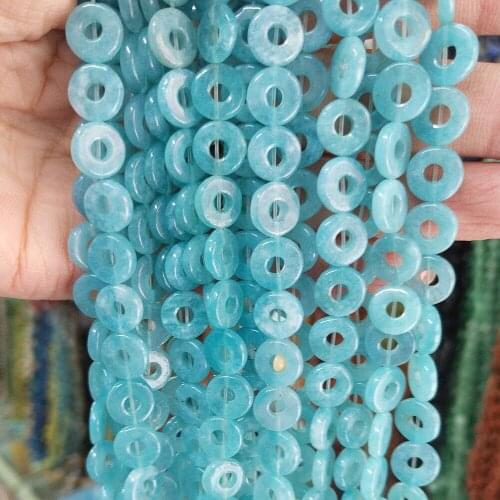 Toroidal Shape Jewelry Beads 10mm Natural Semi-precious Stone Loose Beads Strand DIY for Making Necklace Bracelets
