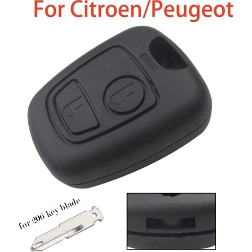 OkeyTech For Peugeot 206 307 407 For Citroen C1 C3 2 Button Remote Car Key Fob Case Cover Fob Replacement Shell No Include Blade