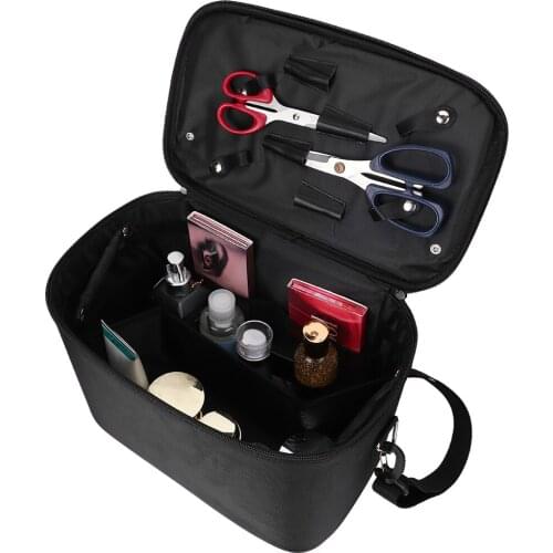 Black M Size Portable Large Capacity Barber Carrying Bag Hairdressing Salon Styling Tools Suitcase Hair Cutting Tool Scissor Bag