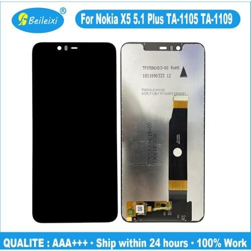 For Nokia 5.1 Plus X5 TA-1105 TA-1108 TA-1120 TA-1112 TA-1109 LCD Display Screen Touch Panel Digitizer Assembly