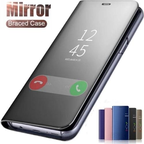 Luxury Mirror Smart Flip Case For Xiaomi Redmi Note 9 9S 8 8T 7 6 Pro 6A 7A 10X K30 K20 Mi POCO X3 10 Lite 9T CC9E Cover Coque