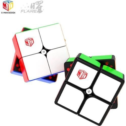 XMD FLARE X-MAN Design Qiyi 2x2x2 magnetic cube Qiyi Flare cube 2x2x2 Professional cube toys Speed game cube Educational toys
