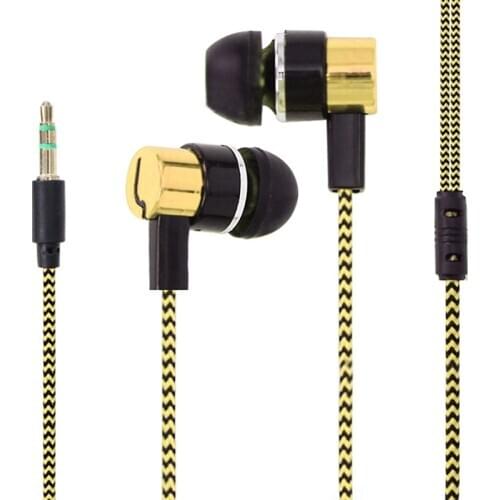 Fashion 3.5mm Port In-ear Headphone 3D Stereo Sport Earphones Running Earpiece 3.5mm Wire Controlled Headset for Phone Computer