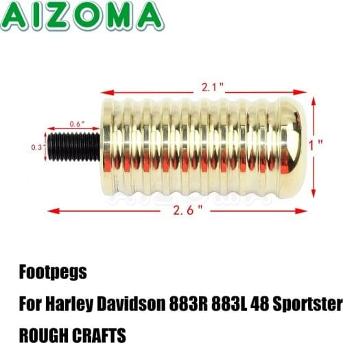 Brass Motorcycle Toe Shifter Footpegs Footrest Foot Pegs Pedal Rough Craft for Harley 883R 883L Sportster XL883R XL883L SuperLow
