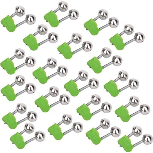 Lot 20 Rod Tip Clamp Fishing Pole Fish Bite Lure Alarm Twin Bell Ring Clip