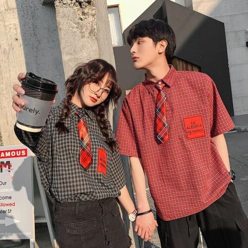 New realistic couples loose short sleeves couples clothes couples clothing