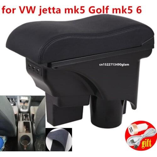 For VW jetta mk5 Golf mk5 6 armrest box car-styling accessories decoration center console USB interface arm rest interior