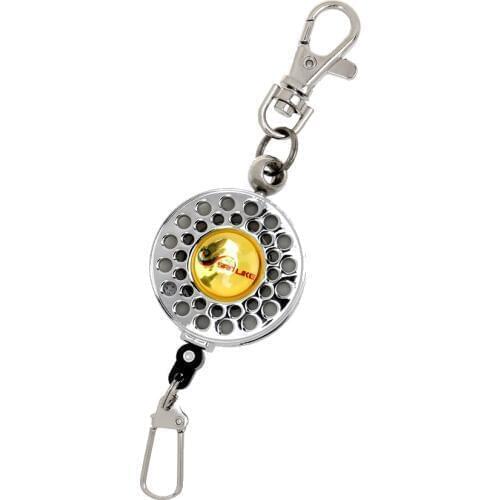 Portable Outdoor Zinger Retractble Reel Carabiner Clip Fly Fishing Tackle