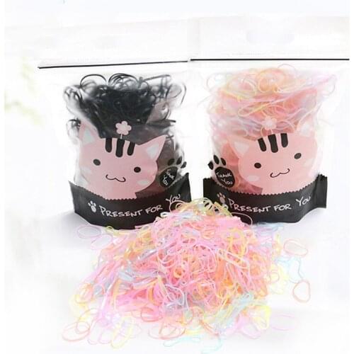 1000/500 Pcs Disposable Rubber Bands Girl Baby Ponytail Colorful Compact High Quality Rubber Band Fashion Hair Accessory Fashion