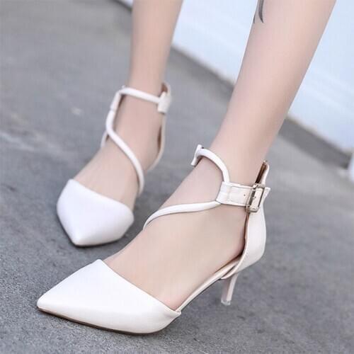 Spring Autumn Women Sandals Sexy High Heels Shoes Cross-tied Pumps Wedding Shoes Ankle Strap Ladies Shoes zapatos mujer jkl90