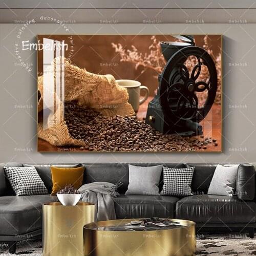 Modern canvas painting wall art print pictures for living room 4 Piece canvas art Coffee Kitchen decoration pictures