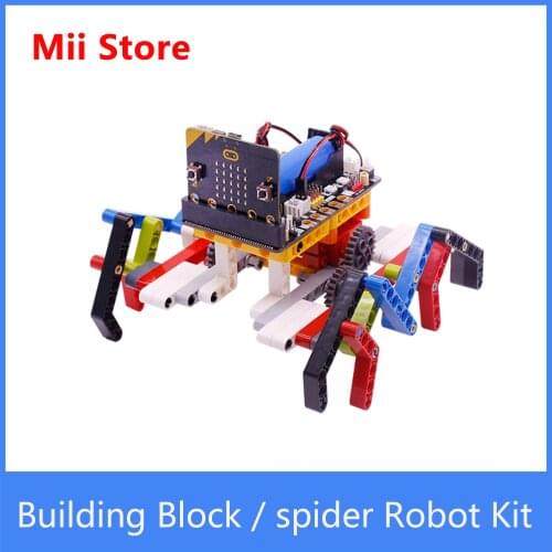 Yahboom Building Block Micro:bit V2 STEM DIY Hexapod robot spider Robot Kit