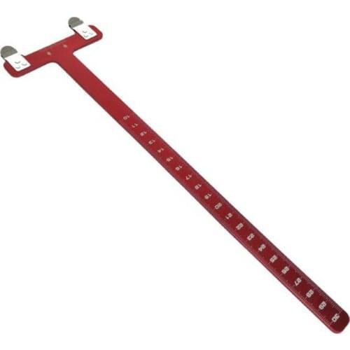 Archery Recurve Bow T Ruler Aluminum Alloy T Square Tip On Tieing Arrow Points Precision Measurements Tool