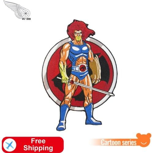 Thundercats Anime Lion Character Embroidered Iron on Patches for Clothing Japanese Cartoon Sewing Applique High Quality Patch