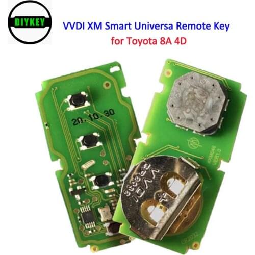 DIYKEY VVDI XM Smart Key Universal Remote Key for Toyota 8A 4D for KEY TOOL Plus Max VVDI2 VVDI Mini Support Renew and Rewrite