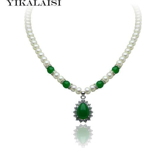 YIKALAISI pearl jewelry 100% genuine natural freshwater pearl necklace pendants high quality for women girls best gifts
