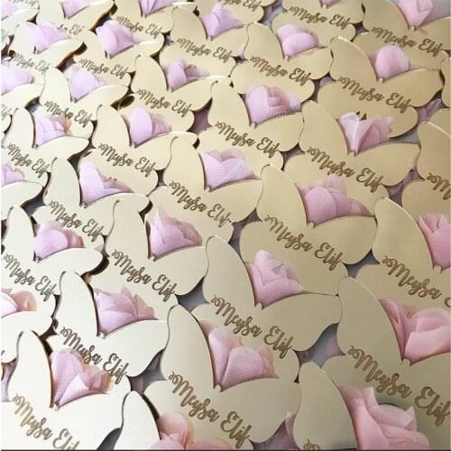 Butterfly Mirror Magnet, Baby Party Supplies, 10 pcs, Butterfly Party Favors, Acrylic Magnet, Baby Shower Favor, Welcoming Magne