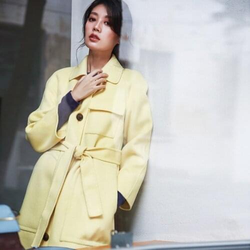 New Wool Coat Women Korean Solid Winter Coat Women Jacket Fashion Woolen Ladies Coats Abrigos Mujer Invierno 2020