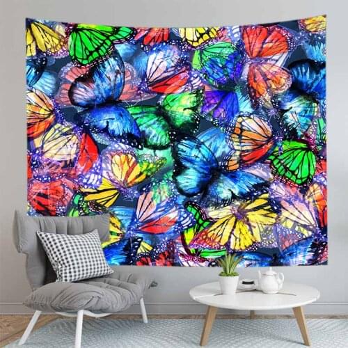 Animals Butterfly Tapestry Decoration Wall Hanging Panda Pattern Background Home Textile