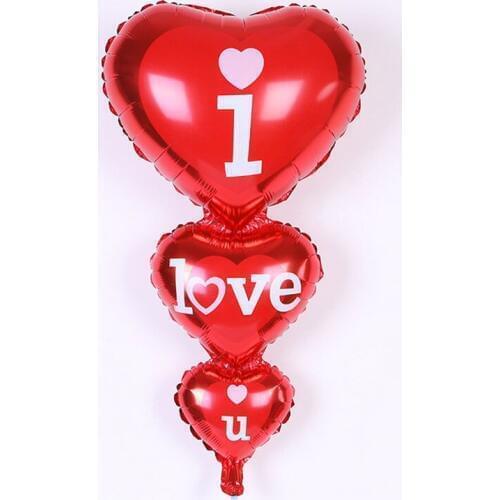 1 PCS Wedding party decoration Romantic heart aluminium film the balloon I love you wedding party supplies foil balloons