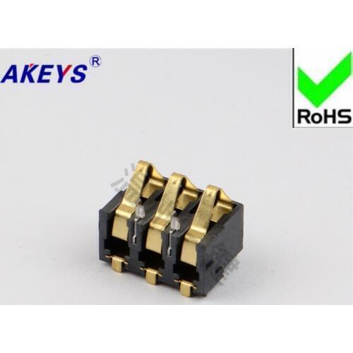 10PCS Battery holder battery connector, digital connector, 3PIN, battery holder, BC-01-3P-6*8 copper high temperature resistance