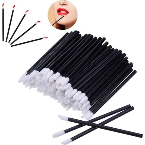 50/100PCS Disposable Lip Brush Wholesale Women Accessories Lipstick Gloss Wands Applicator Beauty Make up Tool Soft