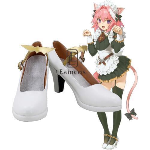 FGO Fate Grand Order Astolfo Maid Cosplay High Heel White Shoes Custom-made