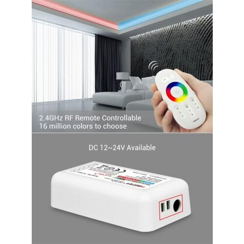 Miboxer 2.4G Dual White CCT/ Single color /RGB /RGBW LED Strip Light Controller 12V 24V wireless Remote Lamp Tape dimmer Switch