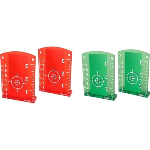 4 Pcs Holographic-Targets, Magnetic Floor Holographic-Targets Card Plate for Beam Holographic-Level Red & Green