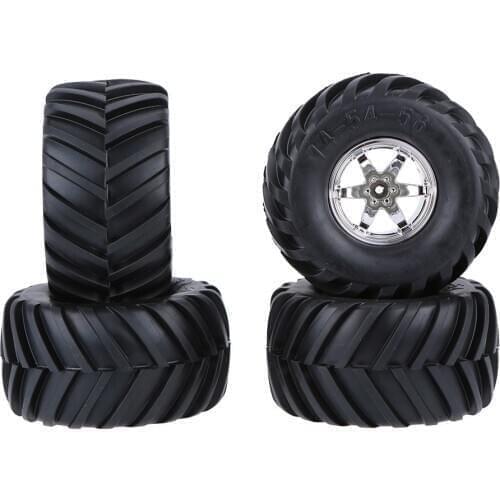4Pcs/Set 1/10 off-Road Wear-resistant Crush-resistant Monster Truck Tire Tyres for Traxxas HSP Tamiya HPI Kyosho RC Model Car