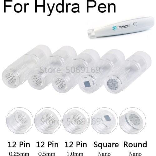 10pcs Sterile Hydra Pen H2 nano needle cartridge Original needle 12 Pins Nano Derma Hyaluronic Acid Dr-pen Round Microneedles