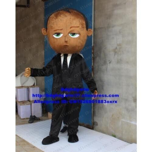 Brown Black Boss Baby Mascot Costume Adult Cartoon Character Outfit Suit Holiday Celebrate Gather Ceremoniously zx2807