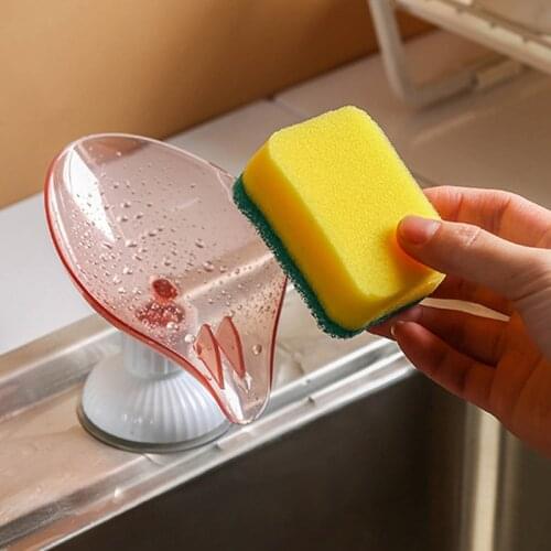 Leaf Shape Soap Box Drain Soap Holder Box Bathroom Shower SoapHolder Dish Storage Plate Tray Bathroom Supplies Bathroom Supplies