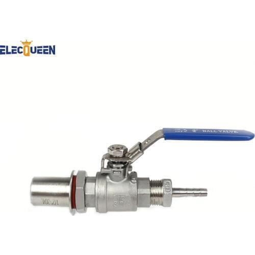 Stainless 304 Weldless Whirlpool Arm Beer Ball Valve Kit Beer Pipe fitting HomeBrew Kettle keg NPT1/2"with Weldless Spigot