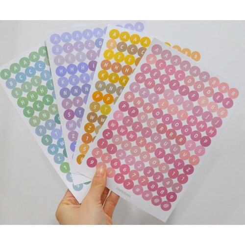 Numbers Letter Alphabet Sticker Cute DIY Stickers for Planner Notebook Journal Scrapbooking Decorations Kdis Toys Gifts