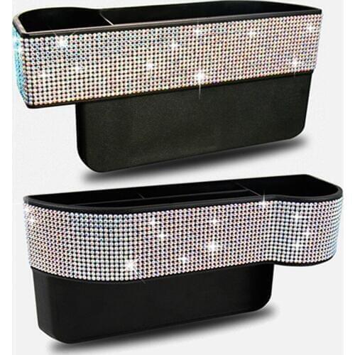 Black Crystal Style Console Side Pocket Car Organizer Car Seat Catcher Fills The Gap Between The Seat In My Pocket