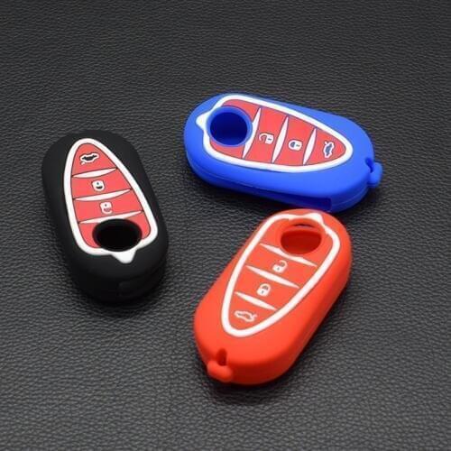 10 units Silicone rubber key Case Cover For Alfa Romeo Myth 4C Mito Giulietta 159 GTO GTA 3 Buttons Rubber protector shell